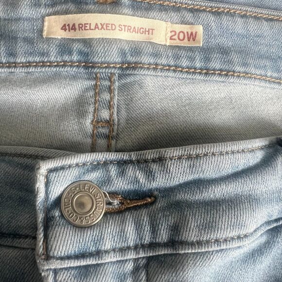 Levi’s 414 Relaxed Straight Jeans Women’s 20W Plus Comfort Stretch Light Wash - Picture 4 of 4